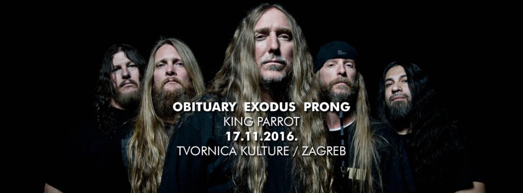 METAL SPEKTAKL – AMERIČKI METAL VELIKANI OBITUARY, EXODUS I PRONG 17. STUDENOG U ZAGREBAČKOJ TVORNICI
