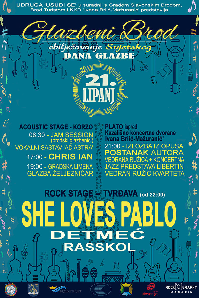 Glazbeni Brod - obilježavanje Svjetskog dana glazbe 21. lipnja