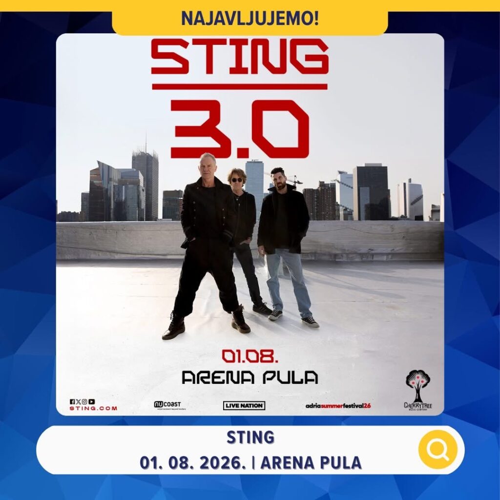 Sting stiže u pulsku Arenu - prodaja ulaznica uskoro