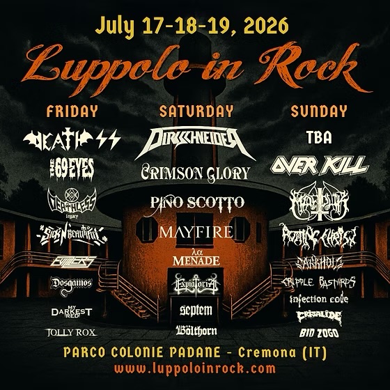 Luppolo in Rock 2026 festival u Cremoni s imenima Dirkschneider, Death SS, Overkill i Crimson Glory