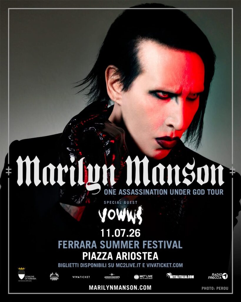 Marilyn Manson na Ferrara Summer Festivalu 2026 u Ferrari 11. srpnja na Piazza Ariostea