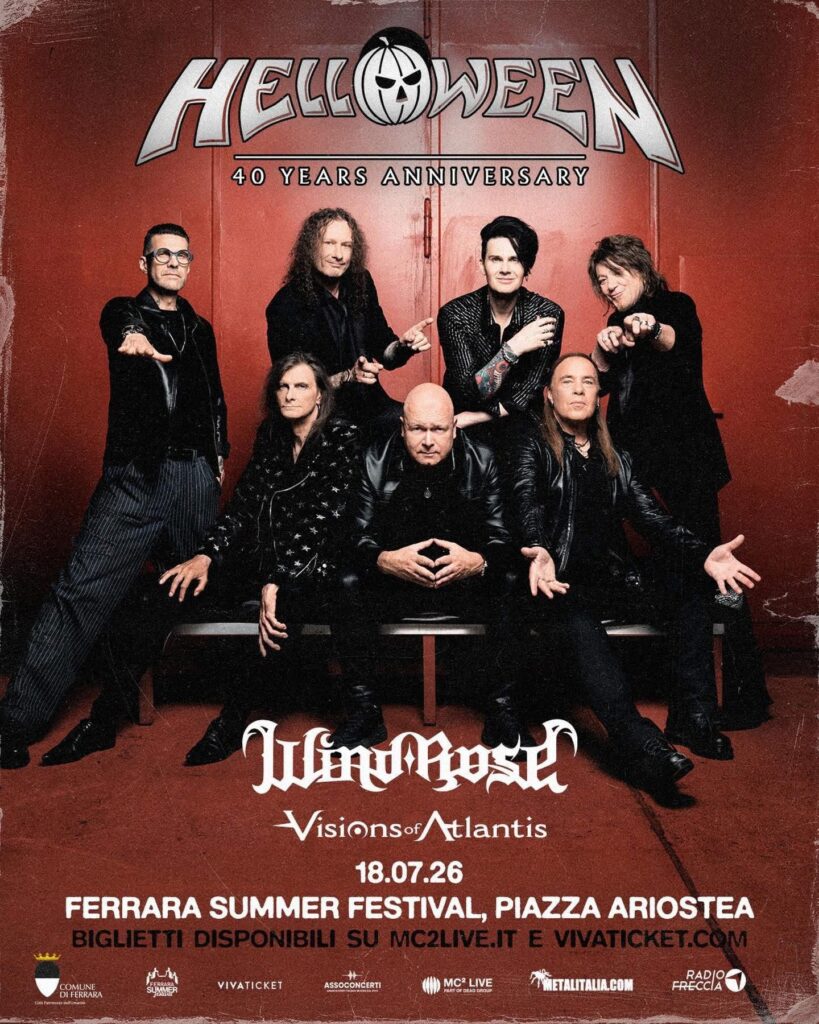 Helloween na Ferrara Summer Festivalu 2026 u Ferrari 18. srpnja na Piazza Ariostea, Helloween koncert najbliže Hrvatskoj