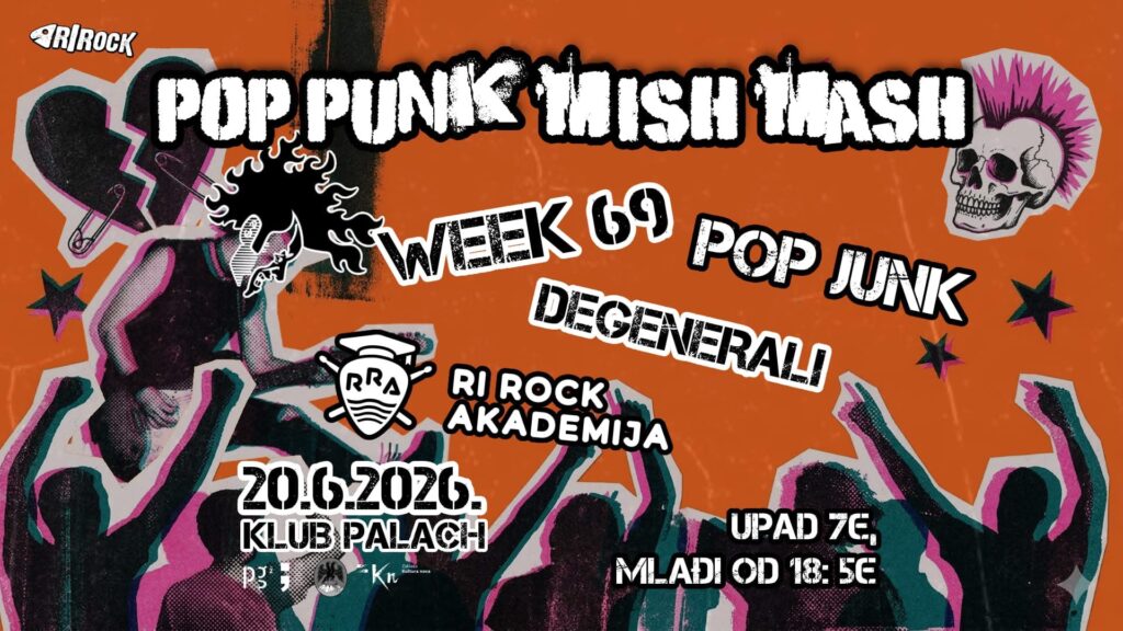 Koncerti Rijeka: Pop Punk Mish Mash u Klubu Palach 20. lipnja 2026.
