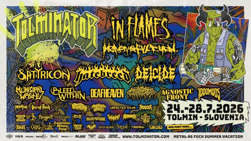 Tolminator Metal Fest IV održava se od 24. do 28. srpnja 2026. u Tolminu uz više od 60 bendova na tri pozornice.