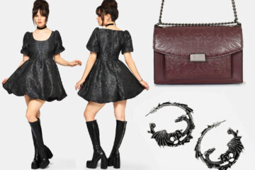 Victorian Queen outfit za izlazak u tamnom, alternativnom stilu