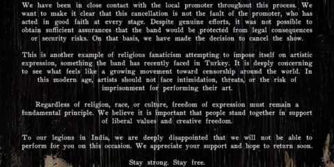 Behemoth otkazao koncerte u Indiji i Turskoj zbog pritiska vjerskih skupina