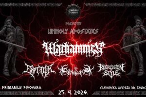 UNHOLY APOSTATES u Zagrebu 25. travnja 2026. u PriMarius pivovari uz Warhammer, Expirium, Regression of Style i Černobog