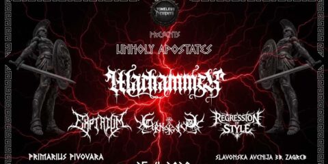 UNHOLY APOSTATES u Zagrebu 25. travnja 2026. u PriMarius pivovari uz Warhammer, Expirium, Regression of Style i Černobog