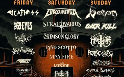 Plakat festivala Luppolo in Rock 2026 s imenima Venom, Dirkschneider, Death SS, Stratovarius i Overkill.