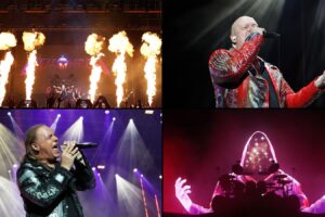 Helloween na Ferrara Summer Festivalu 2026. u kolažu s pirotehnikom, Michaelom Kiskeom, Andijem Derisom i scenskim vizualima